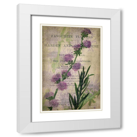 Favorite Flowers I White Modern Wood Framed Art Print with Double Matting by Butler, John