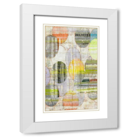 Ovation III White Modern Wood Framed Art Print with Double Matting by Butler, John