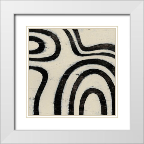 Hieroglyph X White Modern Wood Framed Art Print with Double Matting by Vess, June Erica