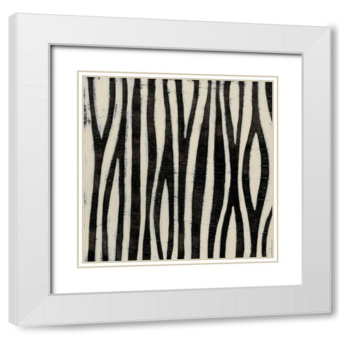 Hieroglyph XI White Modern Wood Framed Art Print with Double Matting by Vess, June Erica