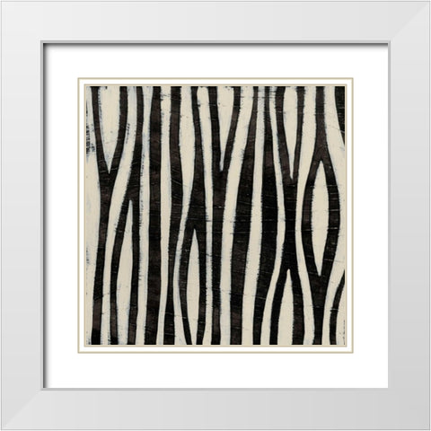 Hieroglyph XI White Modern Wood Framed Art Print with Double Matting by Vess, June Erica