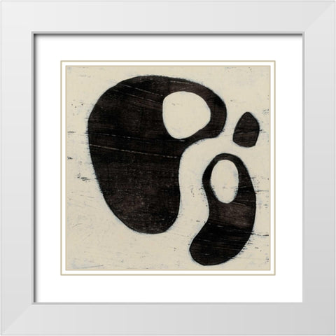 Hieroglyph XIV White Modern Wood Framed Art Print with Double Matting by Vess, June Erica