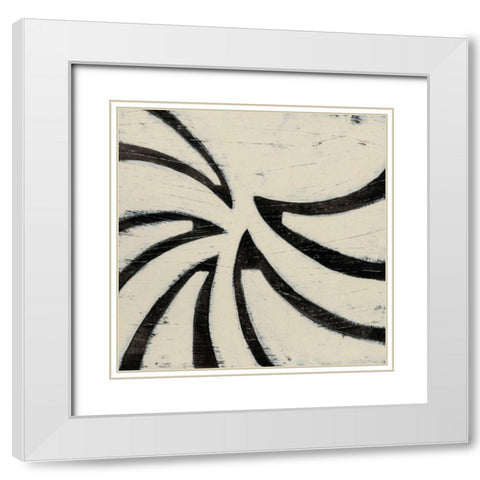 Hieroglyph XV White Modern Wood Framed Art Print with Double Matting by Vess, June Erica