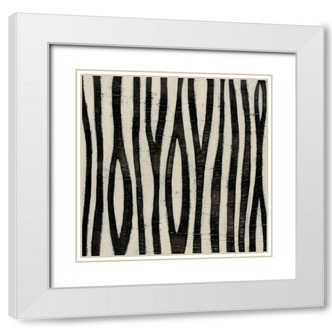 Hieroglyph XVI White Modern Wood Framed Art Print with Double Matting by Vess, June Erica