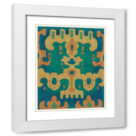 Sunset Ikat II White Modern Wood Framed Art Print with Double Matting by Zarris, Chariklia