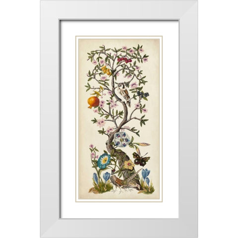 Chinoiserie Natura I White Modern Wood Framed Art Print with Double Matting by McCavitt, Naomi