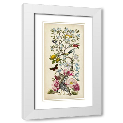 Chinoiserie Natura II White Modern Wood Framed Art Print with Double Matting by McCavitt, Naomi