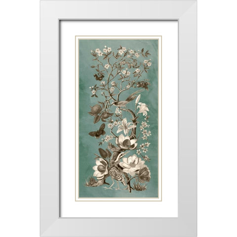 Chinoiserie Patina II White Modern Wood Framed Art Print with Double Matting by McCavitt, Naomi