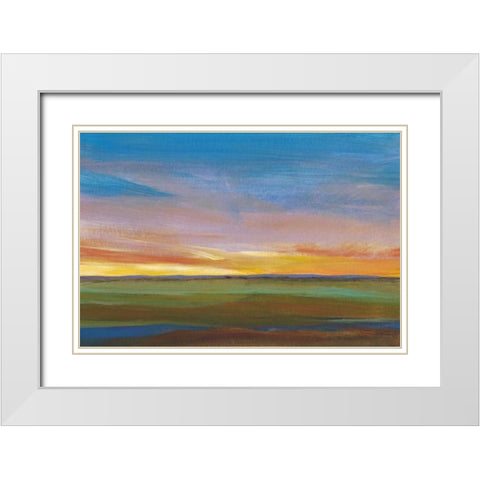 Fading Light II White Modern Wood Framed Art Print with Double Matting by OToole, Tim