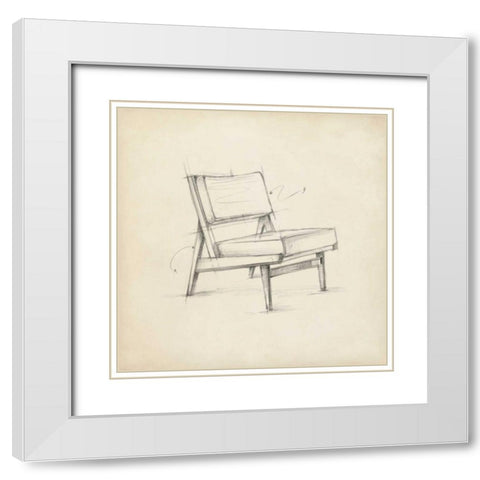 Mid Century Furniture Design I White Modern Wood Framed Art Print with Double Matting by Harper, Ethan