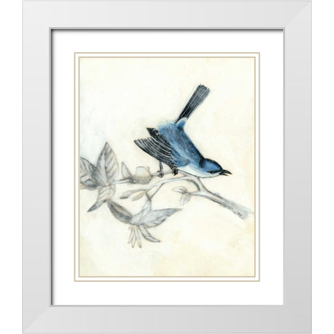 Rustic Aviary III White Modern Wood Framed Art Print with Double Matting by McCavitt, Naomi