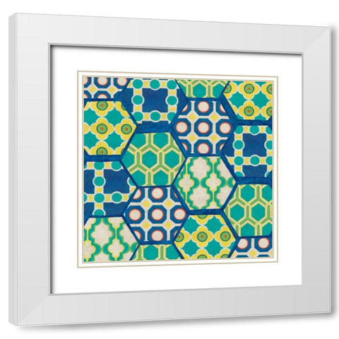 Painted Tortoise I White Modern Wood Framed Art Print with Double Matting by Zarris, Chariklia