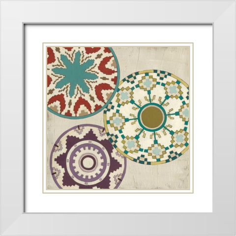 Basket Motif I White Modern Wood Framed Art Print with Double Matting by Vess, June Erica