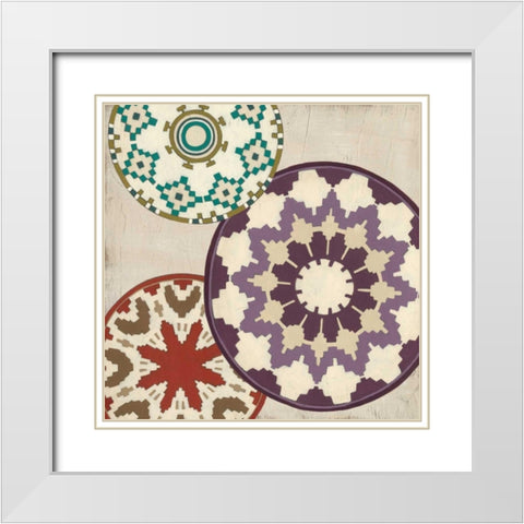 Basket Motif IV White Modern Wood Framed Art Print with Double Matting by Vess, June Erica