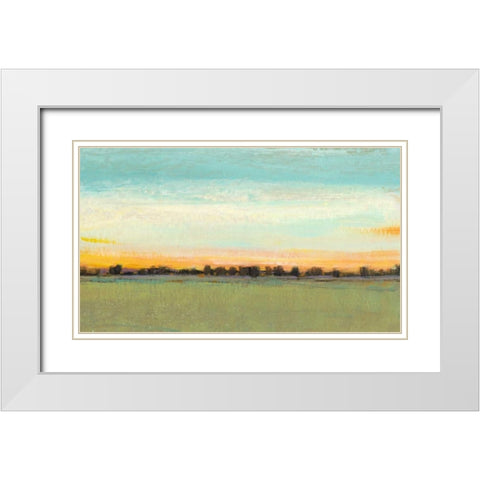 Morning in the Meadow II White Modern Wood Framed Art Print with Double Matting by OToole, Tim