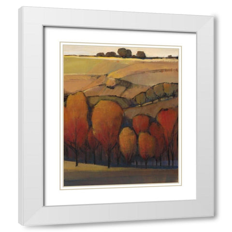 On the Ridge I White Modern Wood Framed Art Print with Double Matting by OToole, Tim