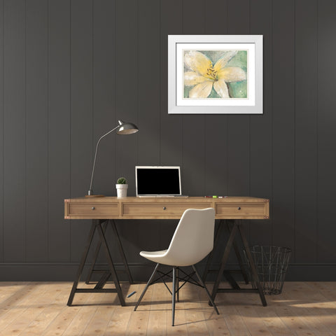 Floral Spirit III White Modern Wood Framed Art Print with Double Matting by OToole, Tim
