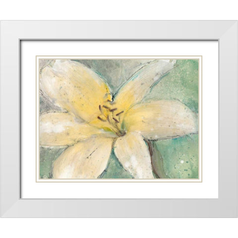 Floral Spirit III White Modern Wood Framed Art Print with Double Matting by OToole, Tim