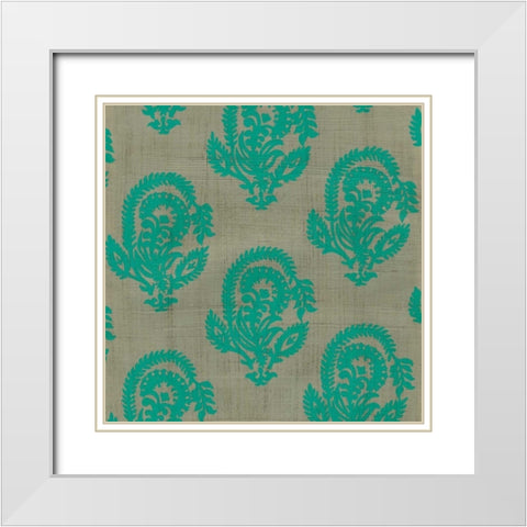 Paradise Paisley I White Modern Wood Framed Art Print with Double Matting by Zarris, Chariklia