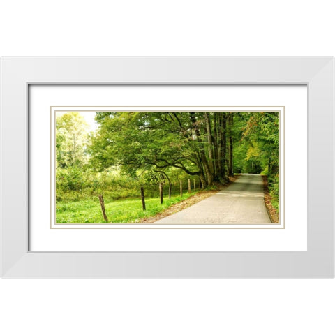 Over the Next Hill White Modern Wood Framed Art Print with Double Matting by Head, Danny