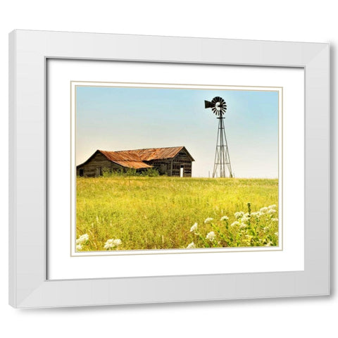 Simple Times White Modern Wood Framed Art Print with Double Matting by Head, Danny