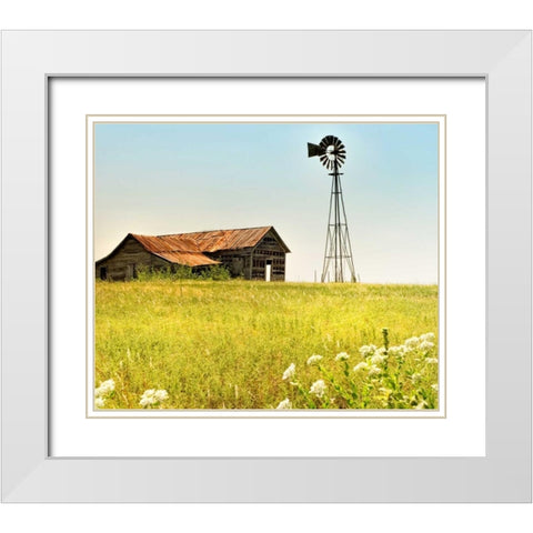 Simple Times White Modern Wood Framed Art Print with Double Matting by Head, Danny
