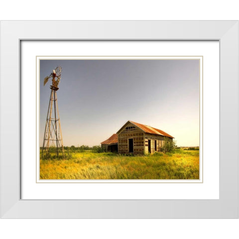 Wasting Away White Modern Wood Framed Art Print with Double Matting by Head, Danny