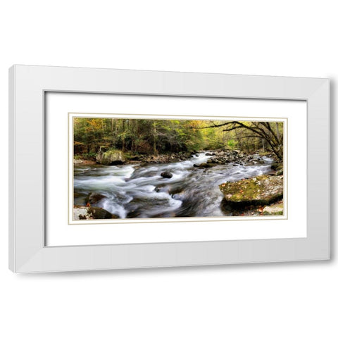 Tremont Panorama I White Modern Wood Framed Art Print with Double Matting by Head, Danny