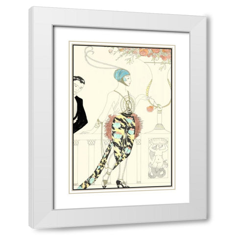 Arte Deco Fashion II White Modern Wood Framed Art Print with Double Matting by Unknown