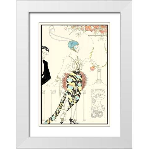 Arte Deco Fashion II White Modern Wood Framed Art Print with Double Matting by Unknown