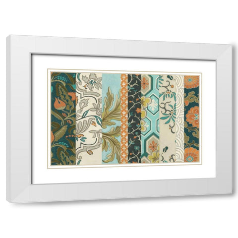 Textile Strata II White Modern Wood Framed Art Print with Double Matting by Vess, June Erica