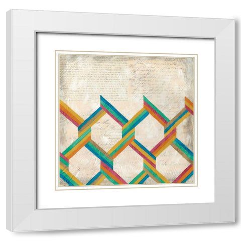 Twist and Shout I White Modern Wood Framed Art Print with Double Matting by Zarris, Chariklia