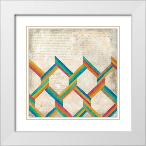 Twist and Shout I White Modern Wood Framed Art Print with Double Matting by Zarris, Chariklia