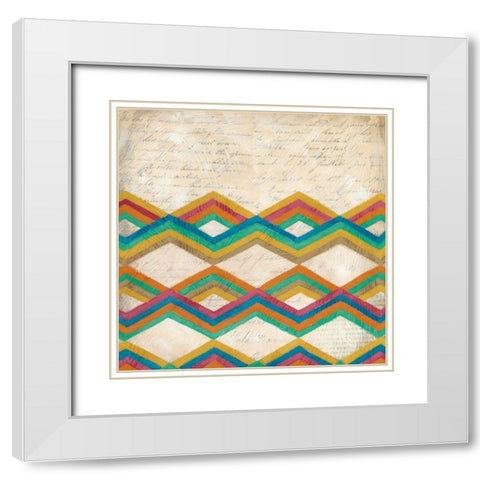 Twist and Shout IV White Modern Wood Framed Art Print with Double Matting by Zarris, Chariklia