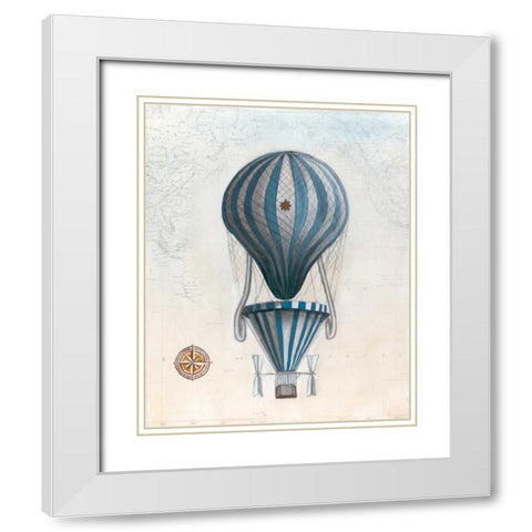 Vintage Hot Air Balloons IV White Modern Wood Framed Art Print with Double Matting by McCavitt, Naomi