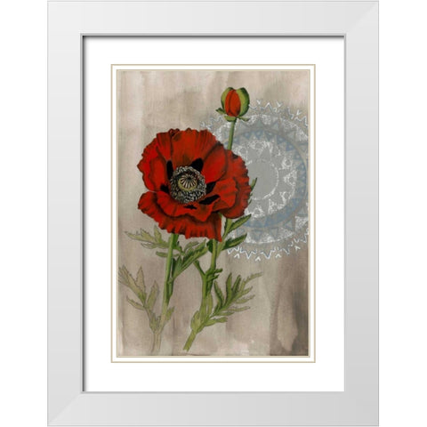 Bohemian Botanical III White Modern Wood Framed Art Print with Double Matting by McCavitt, Naomi