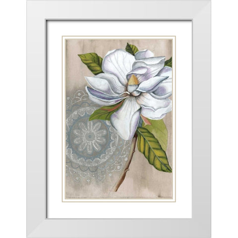 Bohemian Botanical IV White Modern Wood Framed Art Print with Double Matting by McCavitt, Naomi
