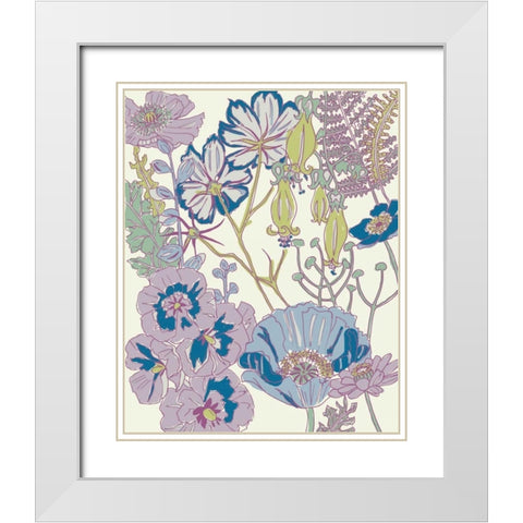 Graphic Garden III White Modern Wood Framed Art Print with Double Matting by Zarris, Chariklia