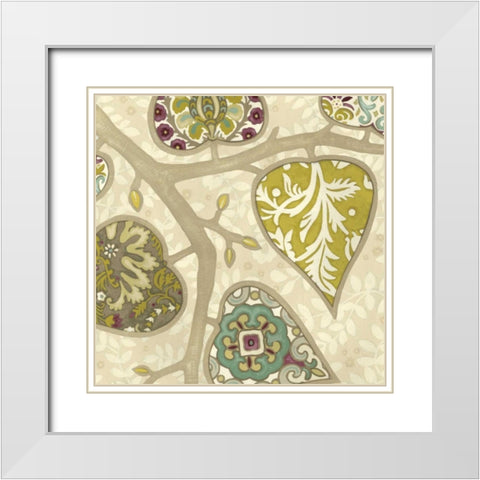 Patterns in Foliage II White Modern Wood Framed Art Print with Double Matting by Vess, June Erica