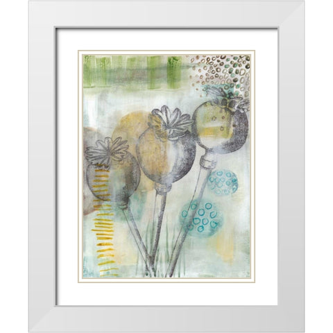 Seed Pod Composition II White Modern Wood Framed Art Print with Double Matting by McCavitt, Naomi