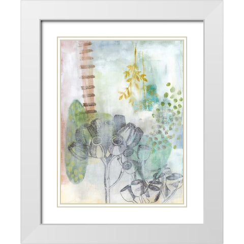 Seed Pod Composition III White Modern Wood Framed Art Print with Double Matting by McCavitt, Naomi