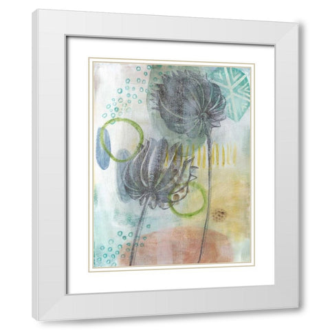 Seed Pod Composition IV White Modern Wood Framed Art Print with Double Matting by McCavitt, Naomi