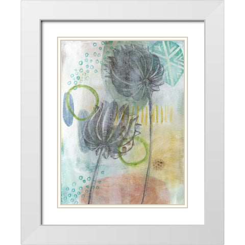Seed Pod Composition IV White Modern Wood Framed Art Print with Double Matting by McCavitt, Naomi