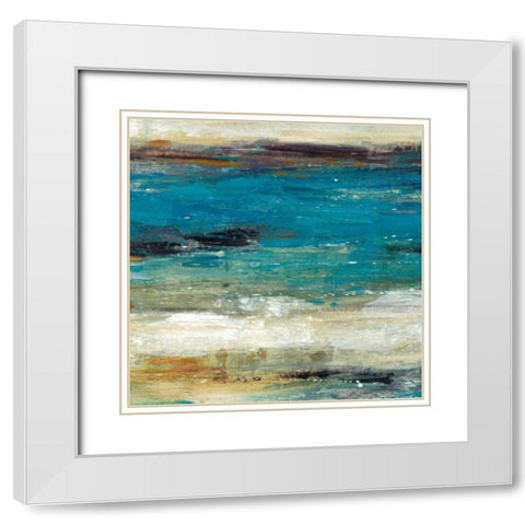 Sea Breeze Abstract I White Modern Wood Framed Art Print with Double Matting by OToole, Tim