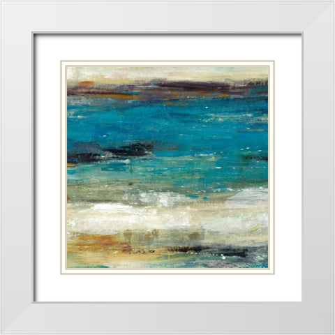 Sea Breeze Abstract I White Modern Wood Framed Art Print with Double Matting by OToole, Tim