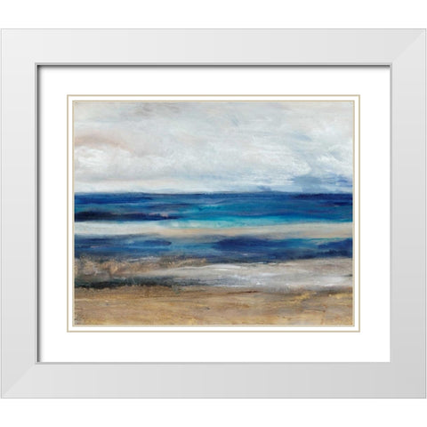 Movement I White Modern Wood Framed Art Print with Double Matting by OToole, Tim