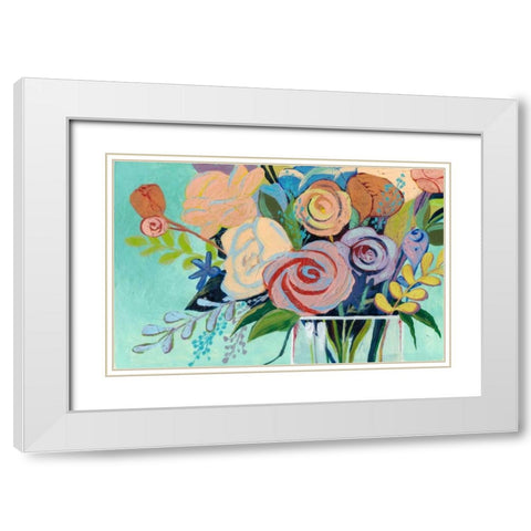Vivid Convergence II White Modern Wood Framed Art Print with Double Matting by Popp, Grace
