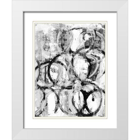 Buffalo II White Modern Wood Framed Art Print with Double Matting by Fuchs, Jodi