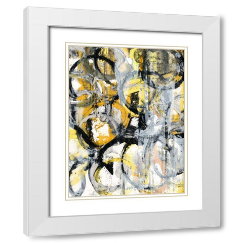 Taxi Cab II White Modern Wood Framed Art Print with Double Matting by Fuchs, Jodi