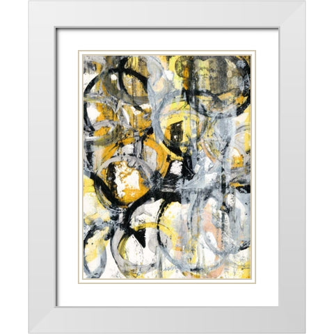 Taxi Cab II White Modern Wood Framed Art Print with Double Matting by Fuchs, Jodi